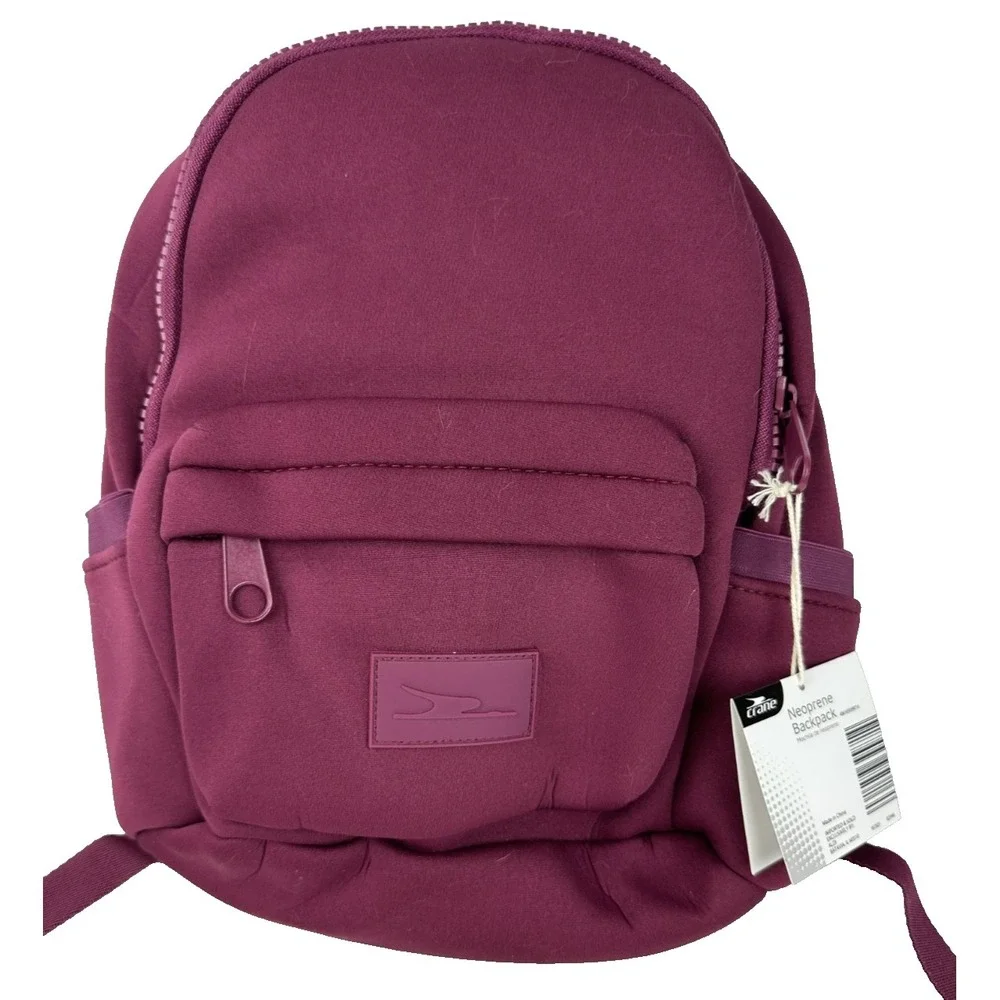 Crane Neoprene Backpack Purple 100% Polyester 12.99 x 9.45 x 5 inches New